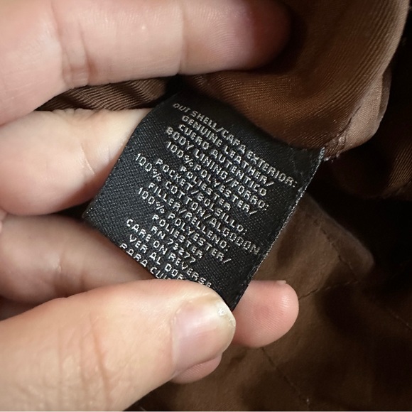 Croft & Barrow Genuine Leather Suede Bomber Winter Jacket Tan Men's Size L - Picture 8 of 12